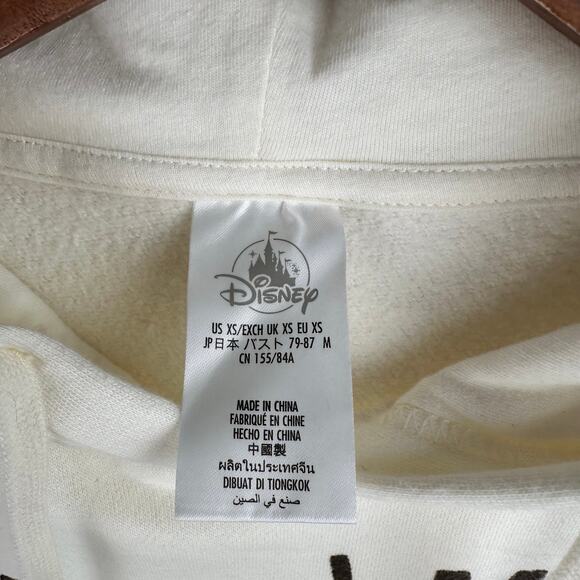 NWOT Disney Parks Minnie Daisy Cream Hoodie Sweatshirt Good Times Size XS - Picture 6 of 8